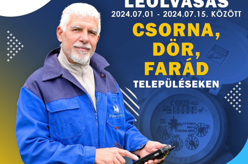 Aknás lakossági vízmérő leolvasás Csorna térségében